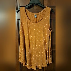 Old Navy sz LRG yellow polka dot tank top